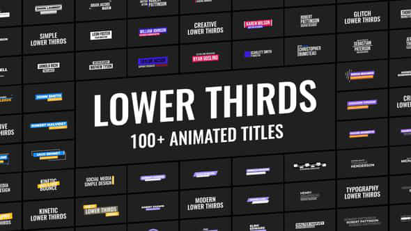 100+ Animated Lower - VideoHive 47444390