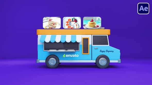 Food Truck Logo - VideoHive 56793684