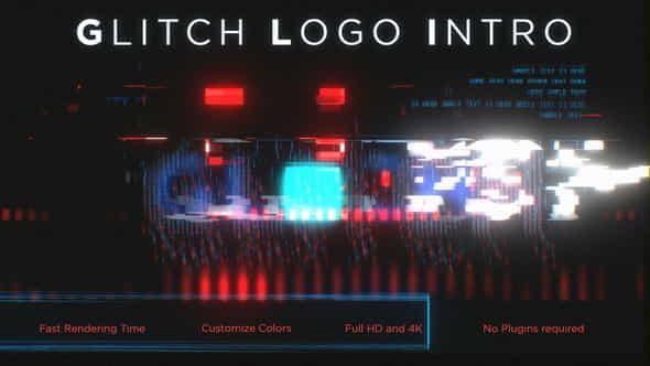 Glitch Logo Intro - VideoHive 23810378
