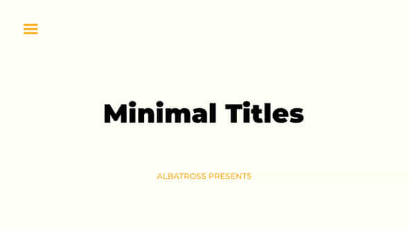 Minimal Titles 1.0 - VideoHive 34497596