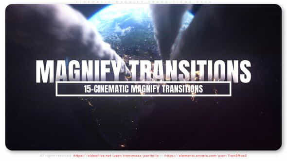 Cinematic Magnify Transitions Pack - VideoHive 56038103