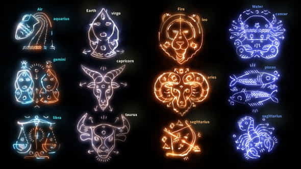 Magic Zodiac Signs Bundle - VideoHive 25793570