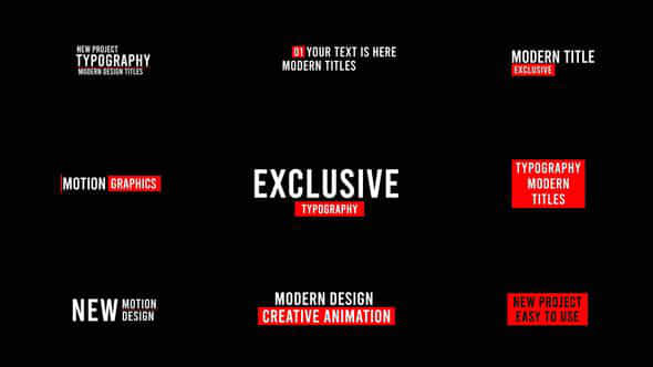 Modern Titles After Effects - VideoHive 48427965