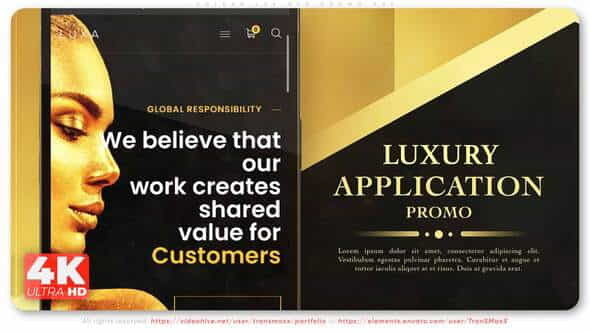 Golden Lux App Promo - VideoHive 33448584