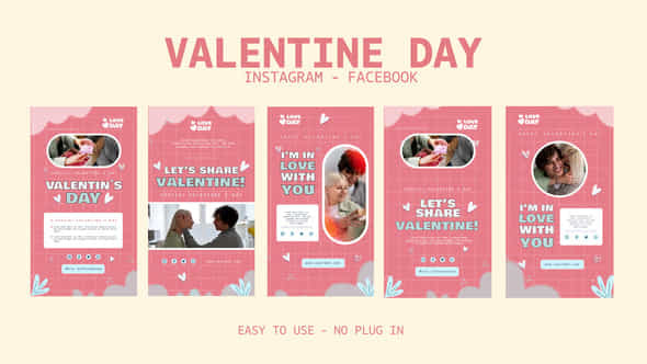 Valentine Day Instagram Stories - VideoHive 55417183