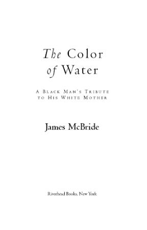 James McBride   The Color of Water