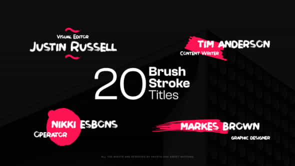 Brush Stroke Titles - VideoHive 47181251