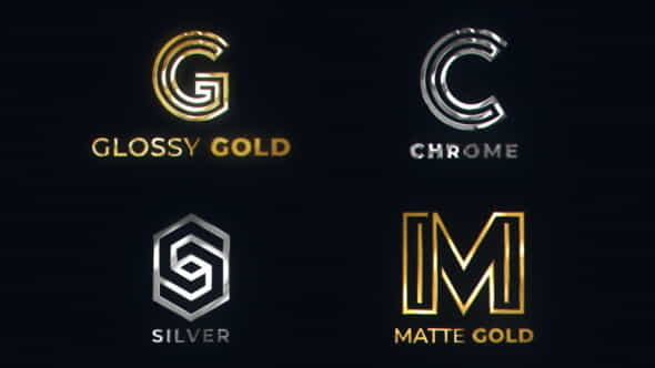 Metal Logo Reveal (GoldChromeSilver) - VideoHive 37708554