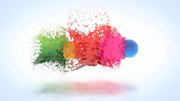 Colorful Splatter Logo Reveal - VideoHive 26797773