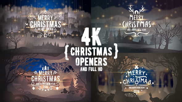 4K Christmas Openers 3D Winter - VideoHive 13717183