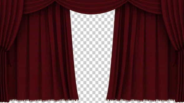 Realistic Red Curtain Opening - VideoHive 2338117
