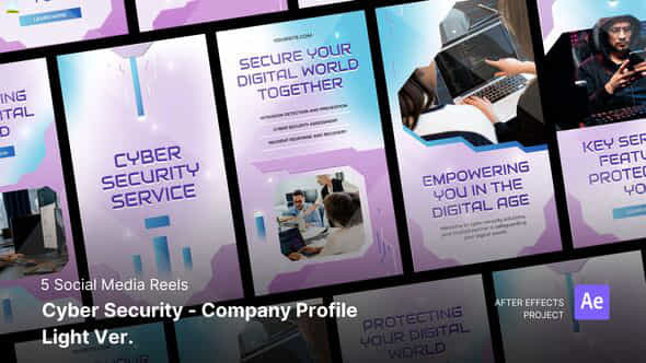 Social Media Reels Cyber Security Company Profile Light Ver After Effects Project Files - VideoHive 55421155