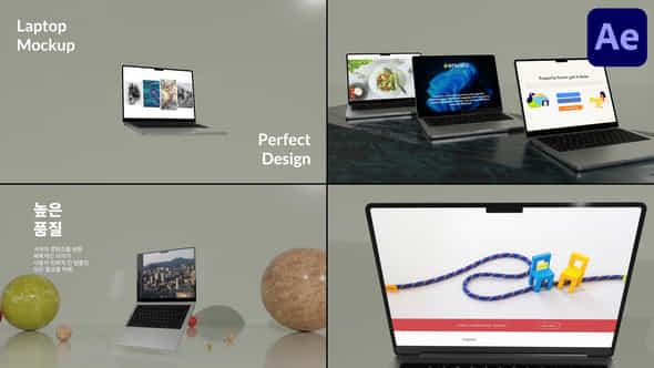 Laptop Presentation Mockup For After Effects - VideoHive 53941957