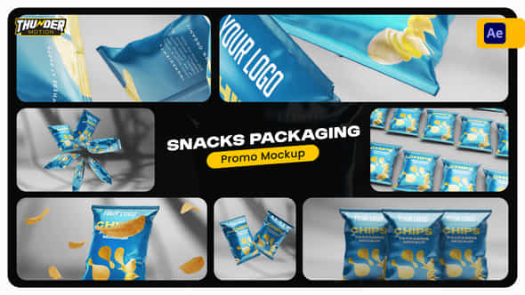 Snacks Packaging Promo Mockup - VideoHive 54818429