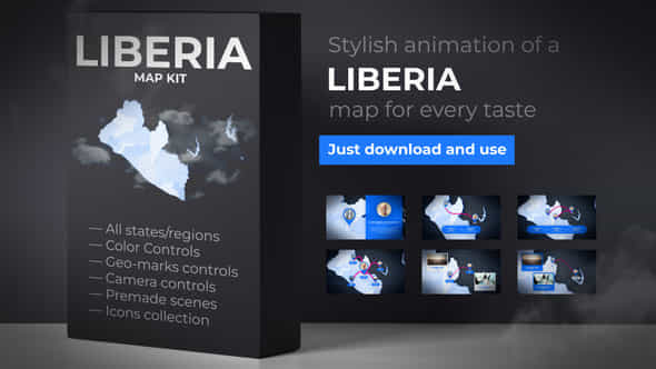 Liberia Map - - VideoHive 39889103