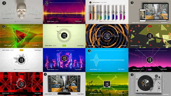 50 Audio Spectrum Music Visualizers - VideoHive 19627228