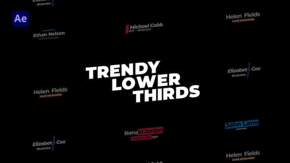 Trendy Lower Thirds - VideoHive 33122709