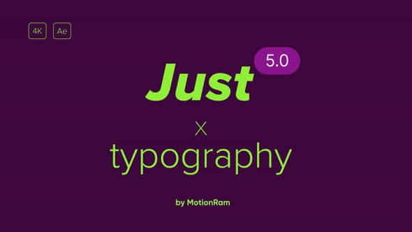 Just Typography 5.0 - VideoHive 34592341