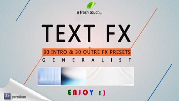 Text Fx Generalist - VideoHive 6736769