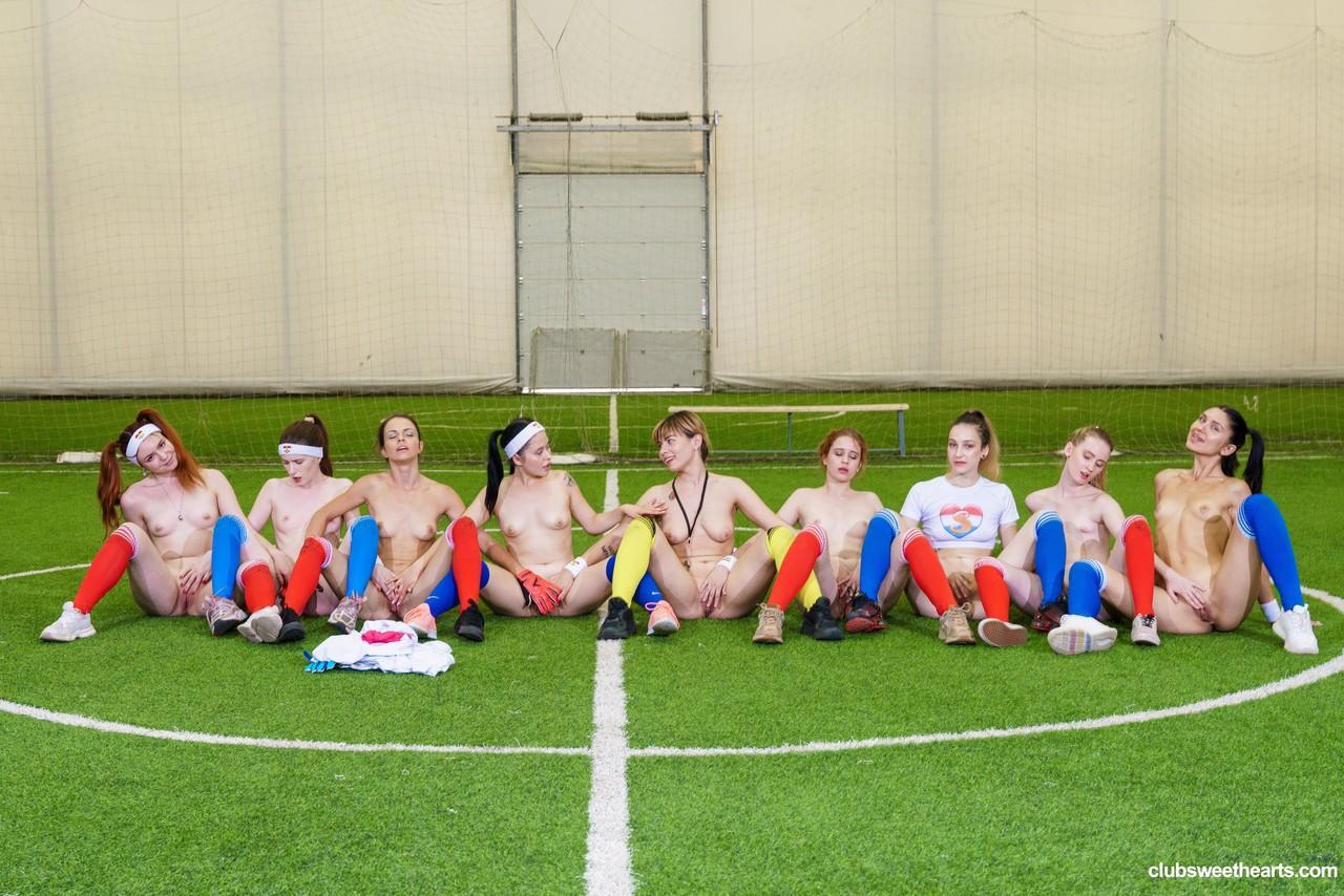 Skinny teen soccer players undressing and rubbing each other's muffs(17)