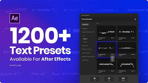 Text Animator - One Click Text Presets | After Effects Presets - VideoHive 24165802