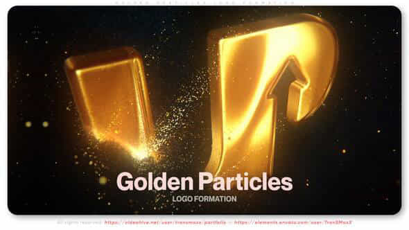Golden Particles Logo Formation - VideoHive 58388253