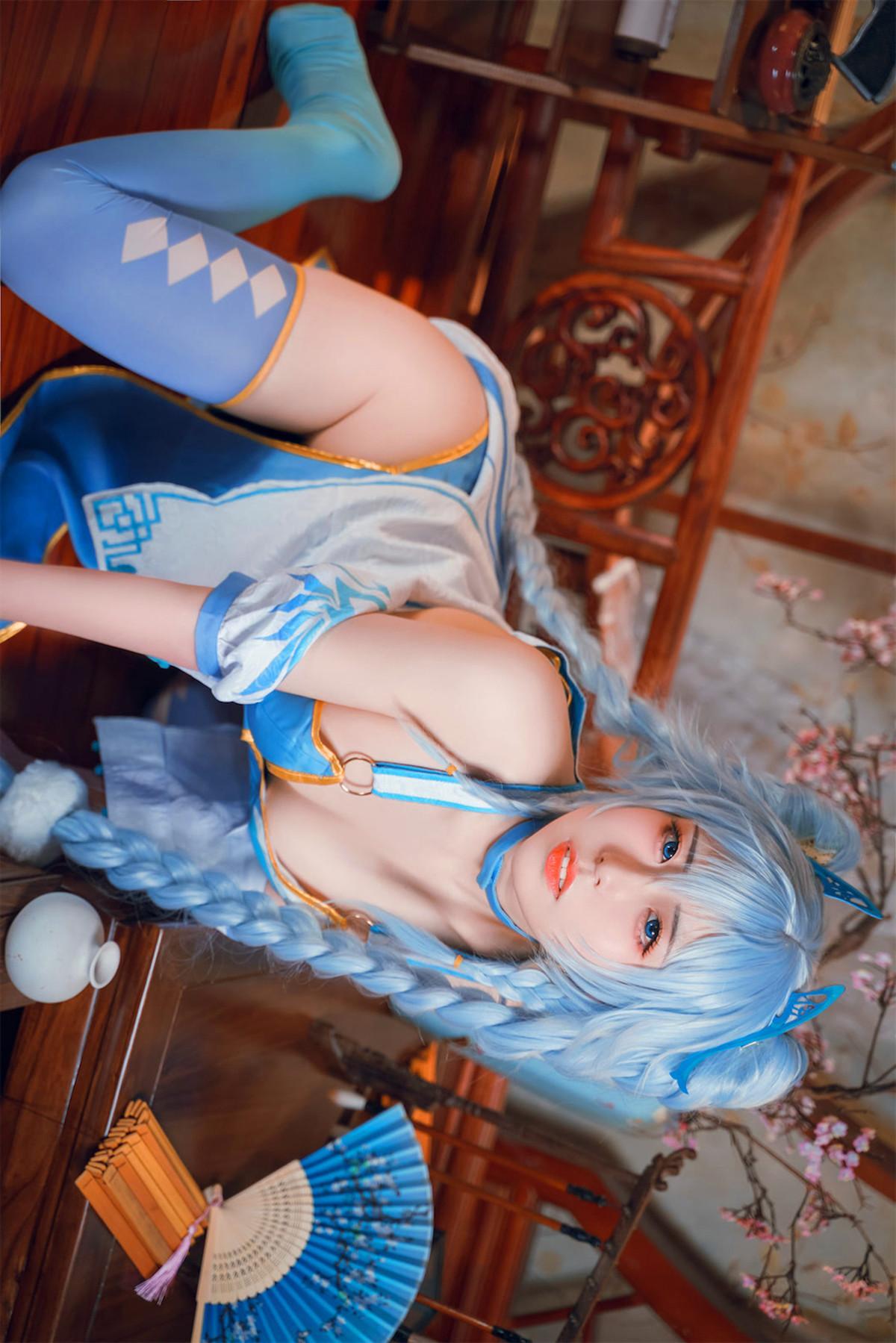 Cosplay 虎森森 少女前线 翠雀媚(13)