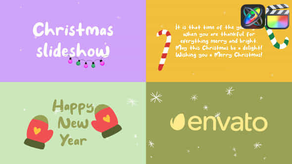 Animated Christmas Cards Fcpx - VideoHive 48999754