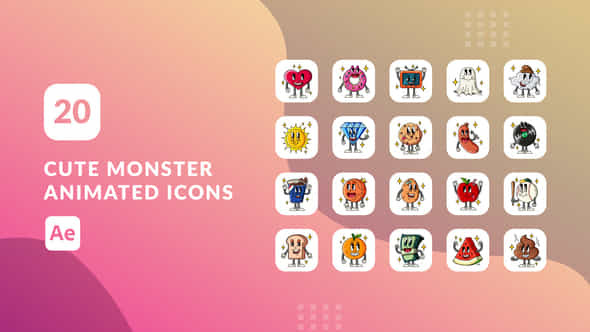 Cute Monster Animated - VideoHive 39986746