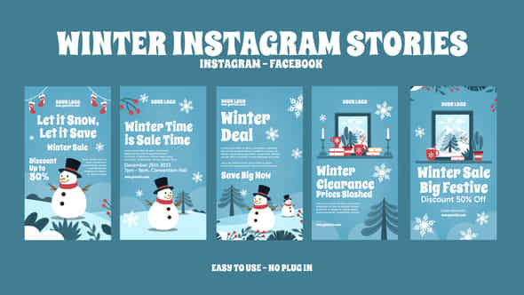 Winter Instagram Stories - VideoHive 55785659