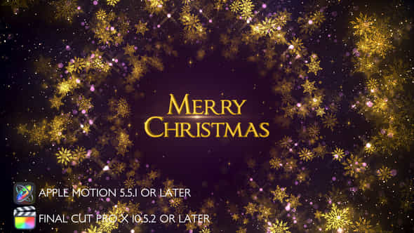 Merry Christmas Greetings Apple Motion - VideoHive 49207655