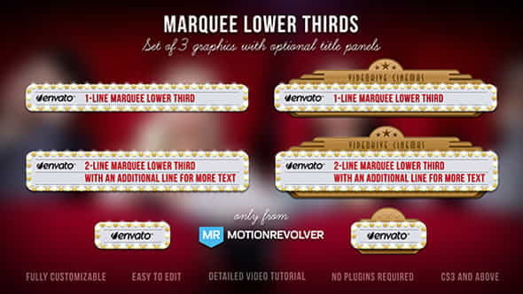 Marquee Lights Lower Thirds - VideoHive 5211013
