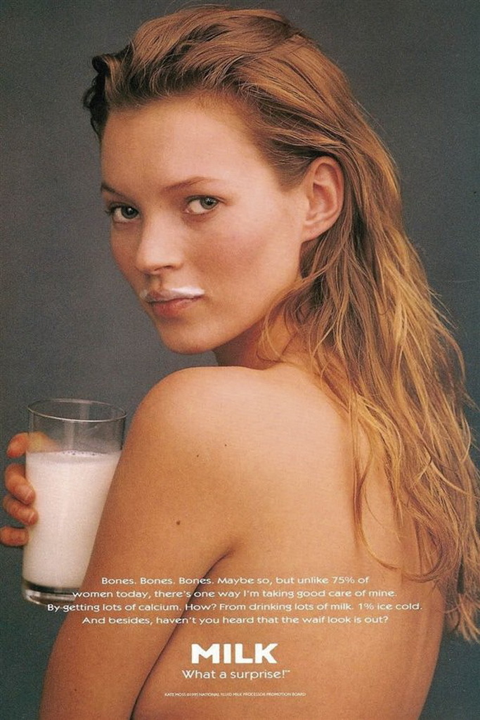 Kate Moss en la campaña Got Milk. 