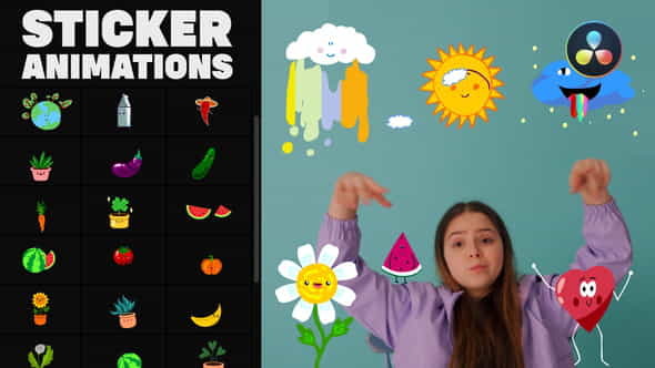Nature Emoji Stickers Animations | - VideoHive 34441797