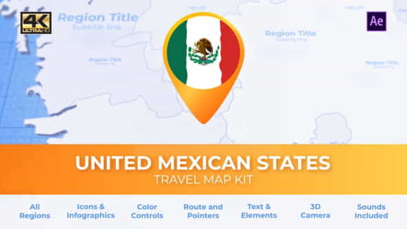 Mexico Map - United Mexican - VideoHive 28581932