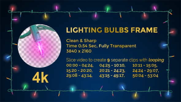 Lighting Bulbs Wire Frame 4k - VideoHive 21098375