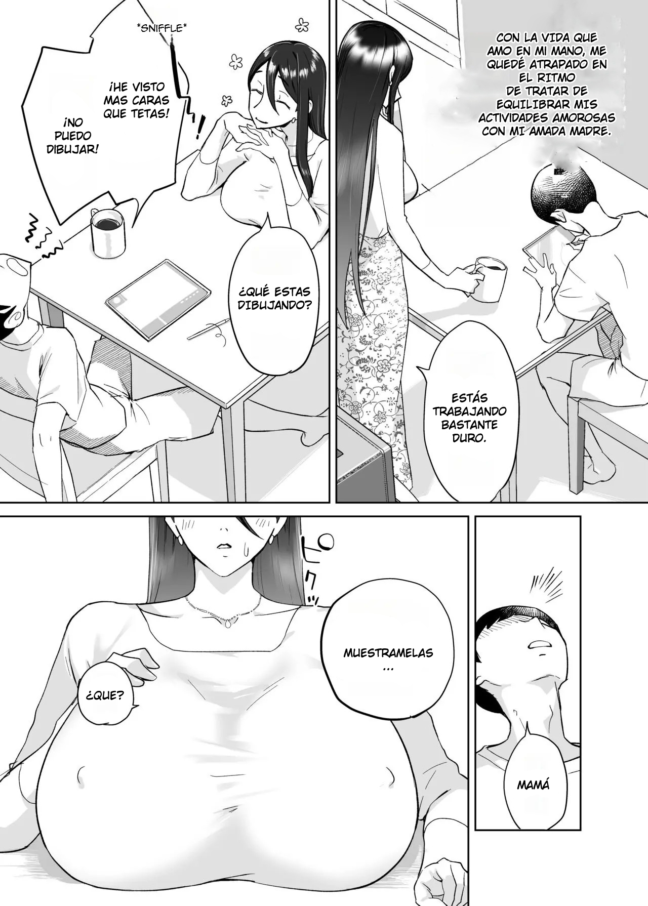 [Karashina en] Kaa-san, Tsukiatte 1-2  Madre, Sal Conmigo 1-2 [Spanish] [SrTraduc]