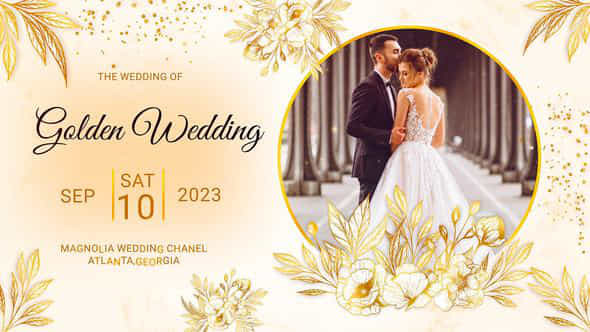Golden Wedding - VideoHive 47584411