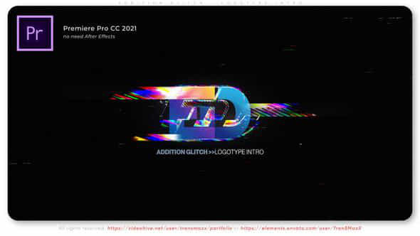 Addition Glitch Logotype Intro - VideoHive 52205907