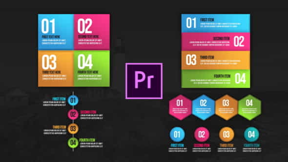 Infographic Animated Lists- Premiere Pro - VideoHive 26309311