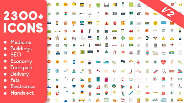 2300 Animated Icons Pack - VideoHive 18383303