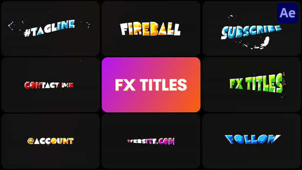 Colorful Flash Fx Titles After Effects - VideoHive 57606881
