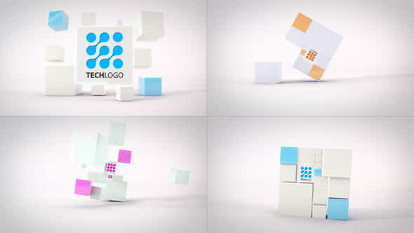 Clean Dynamic Cubes Logo Reveals - VideoHive 23494243