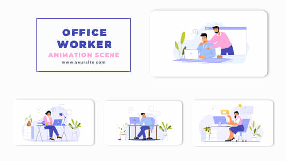 Office Workers Flat - VideoHive 46438652