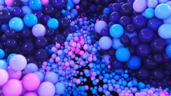 4K Colorful Abstract Spheres - VideoHive 24121716