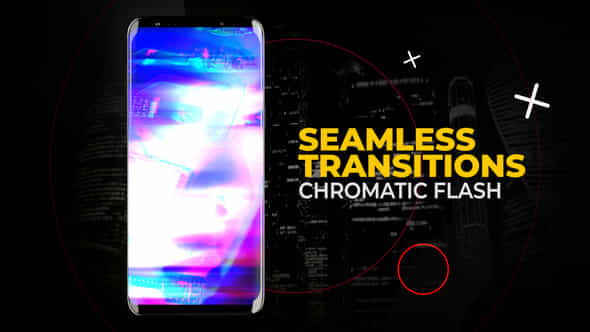 Vertical Chromatic Flash Transitions - VideoHive 52535417