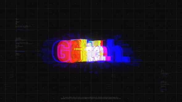 Glitch Cyberpunk Logo - VideoHive 24833904