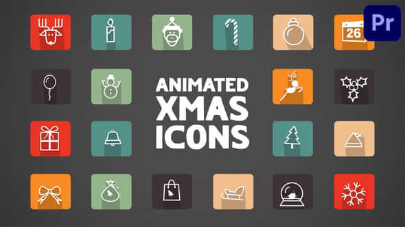 Animated Xmas Icons For Premiere Pro - VideoHive 49617053