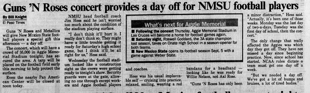 1992.08.27 - Aggie Memorial Stadium, Las Cruces, USA OwvsvMRG_o