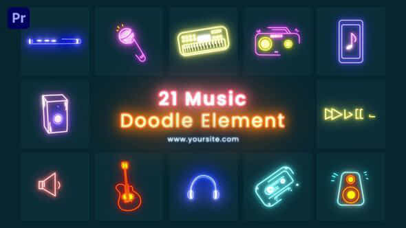 Music Doodles - VideoHive 44201224
